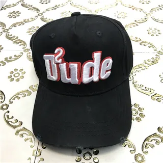 海军白色 distressed hem 刺绣 手写体 标志 棒球帽 4