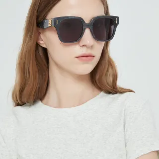 Oversized Square Marbled Acetate Gradient Sunglasses