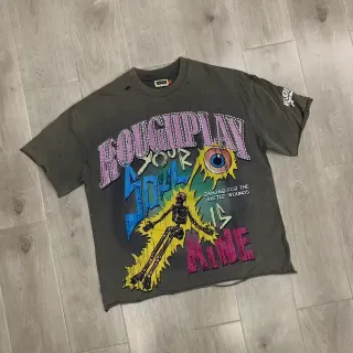 تيشيرت أوفرسايز جرافيك متهالك ROUGH