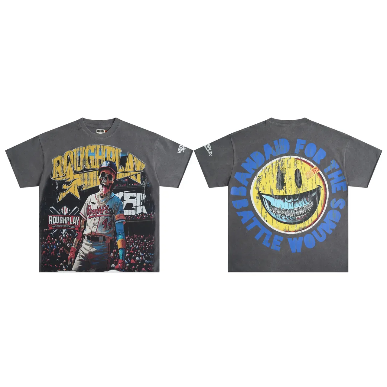 Rough Play Graphic Print Distressed Oversized T-Shirt 2