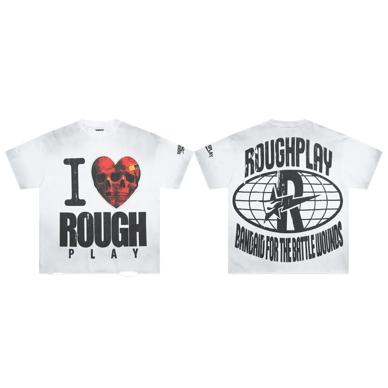 تيشيرت جرافيك ديسترسد Rough Play I Heart Rough Play 2
