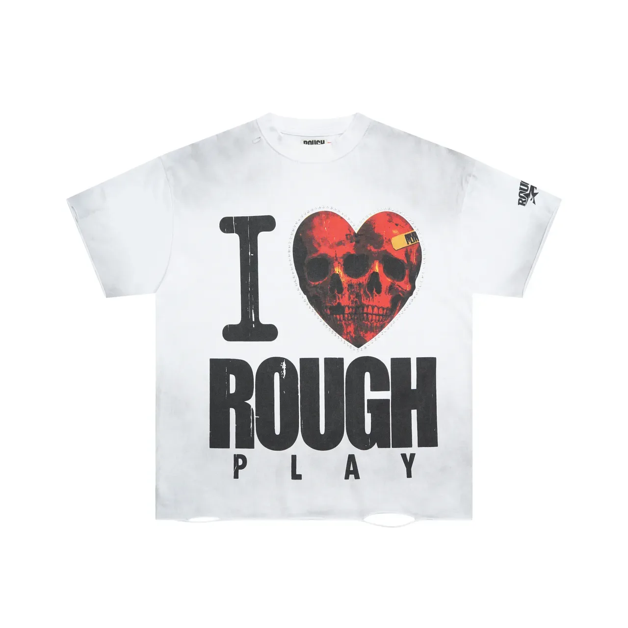 تيشيرت جرافيك ديسترسد Rough Play I Heart Rough Play 3
