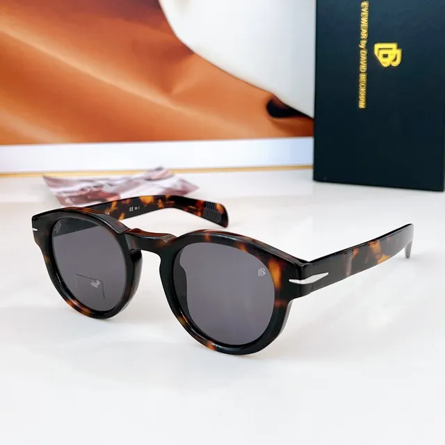 Round Acetate Frame Tortoiseshell Temple Blue Gradient Lens Sunglasses 4