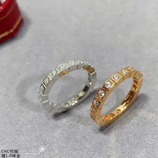 Silver and Gold Tone Channel-Set Diamond Stackable Rings