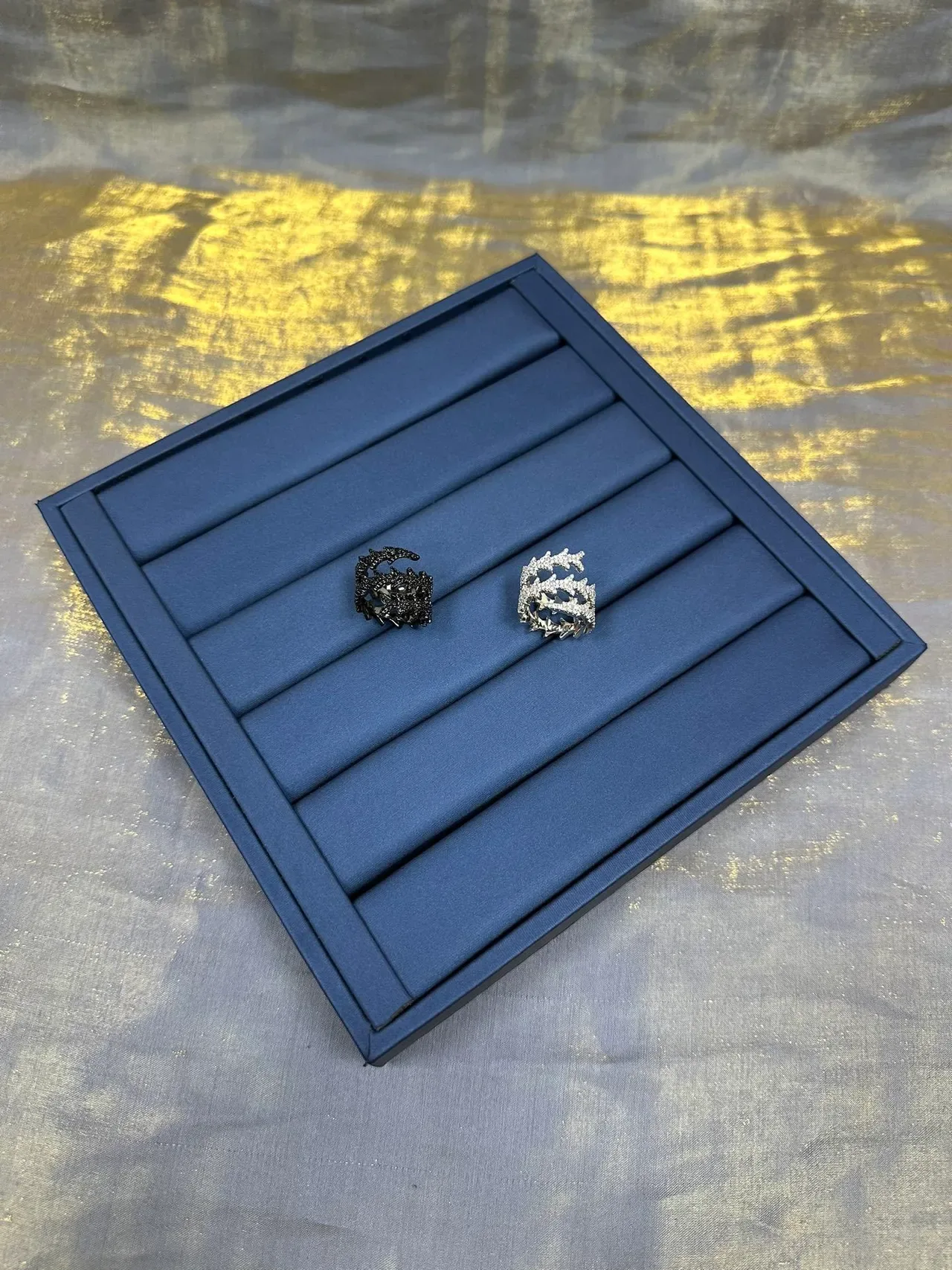Joaillerie argent couronne pavé-set color navy 5