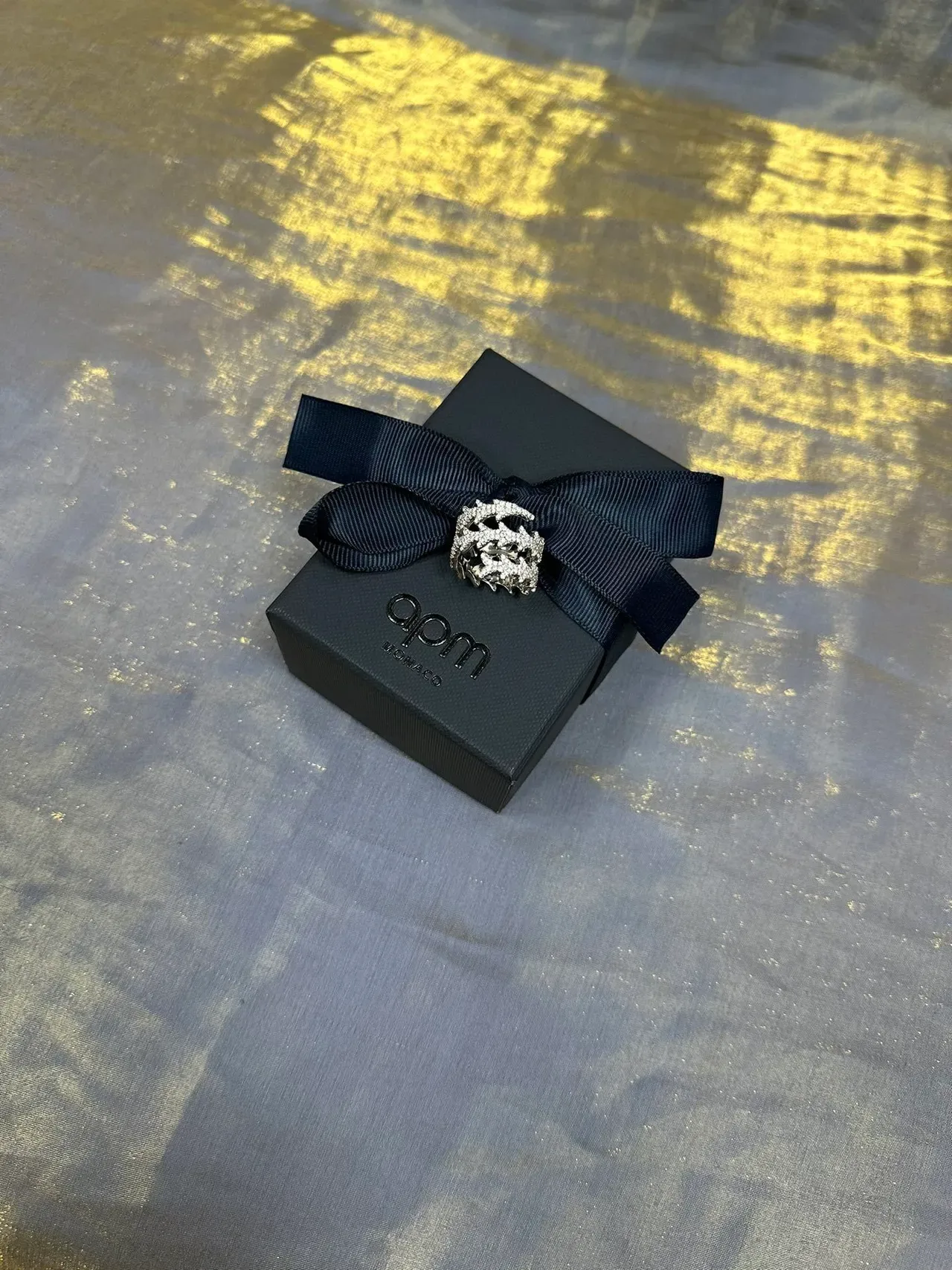 Joaillerie argent couronne pavé-set color navy 7
