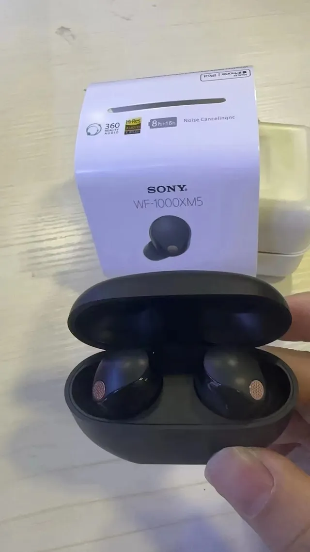 Sony WF-1000XM5 Blanco Gris Compacto Acabado Mate TWS Auriculares 9