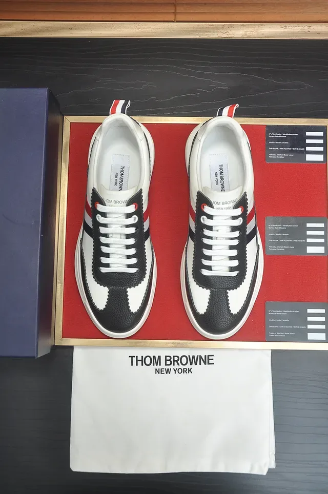 White and Black Striped Low-Top Lifestyle Sneaker 5