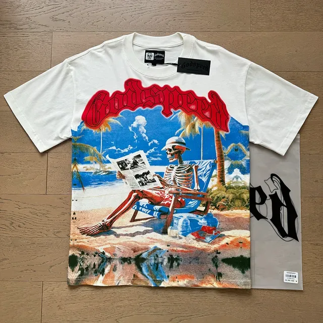 White Multicolor Graphic-Print Oversized Double-Sided T-Shirt 5