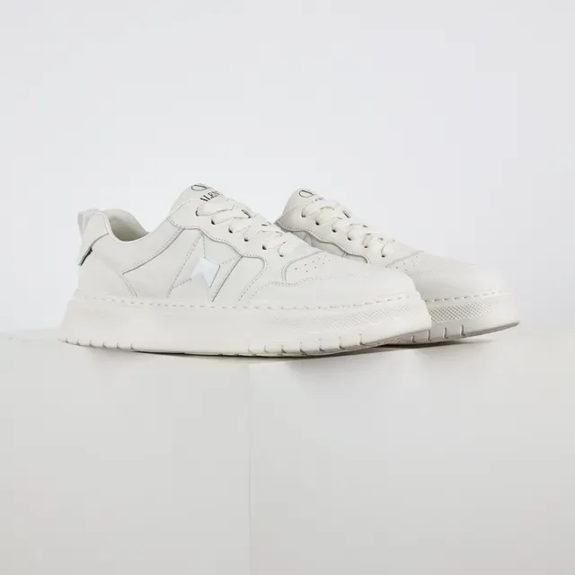 Zapatillas Blancas con Suela Plataforma Panelada de Bajo 3