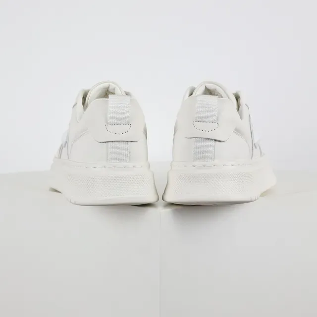 Zapatillas Blancas con Suela Plataforma Panelada de Bajo 8
