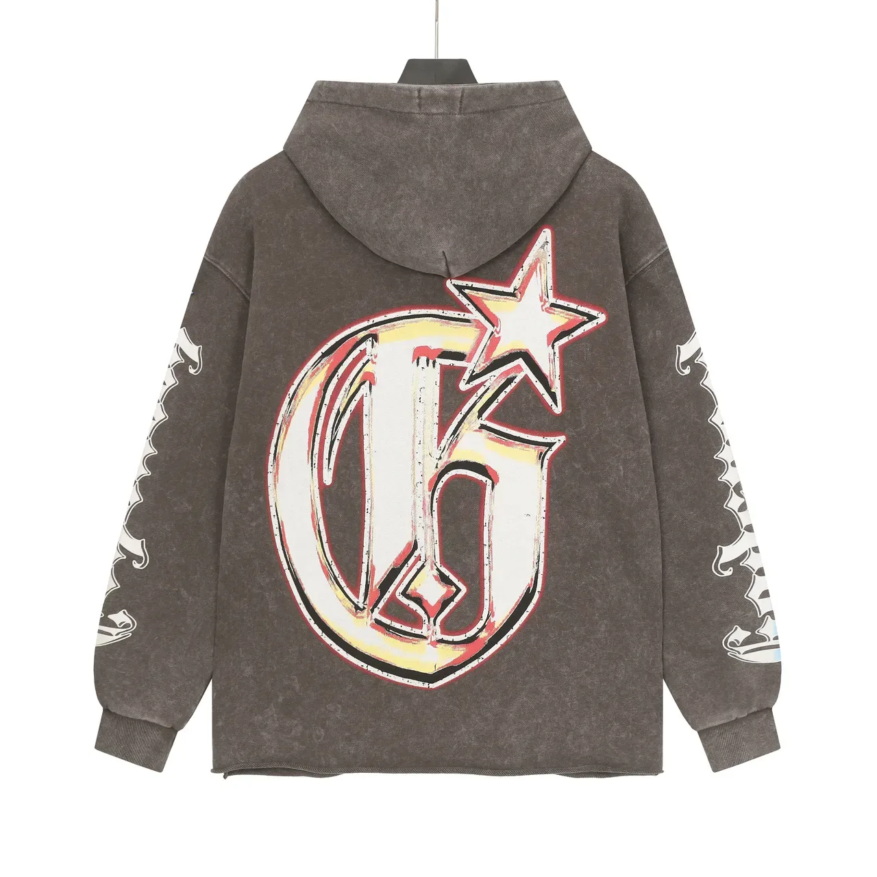 Godspeed Black Blue Oversized Fit Distressed Raw Hem Hoodie 3