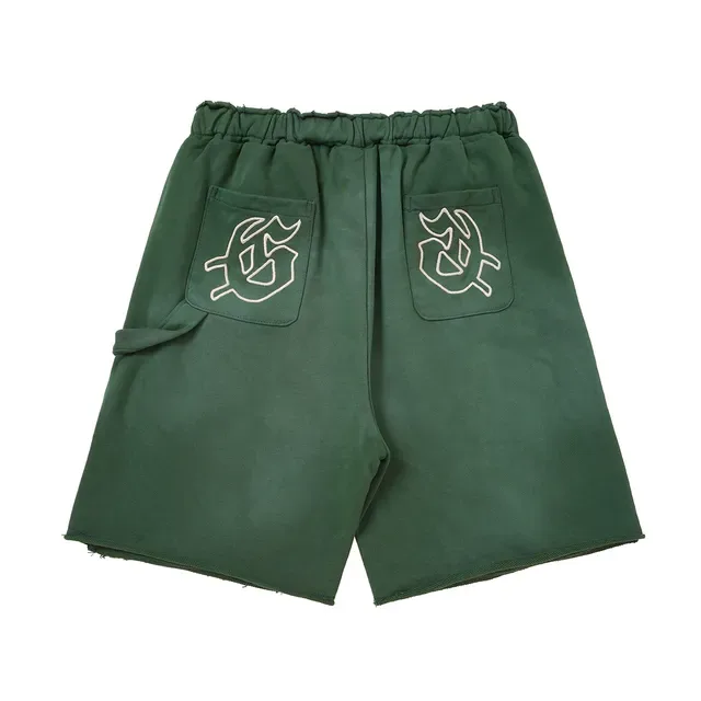 Godspeed Short Noir Gris Taille Élastique Ourlet Raw-Cut 7