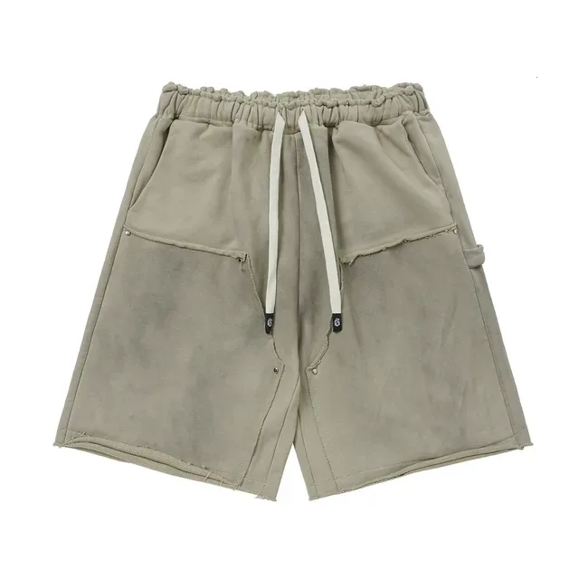 Godspeed Short Noir Gris Taille Élastique Ourlet Raw-Cut 11