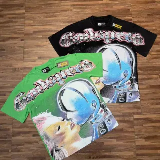 T-shirt Godspeed imprimé graphique motif astronaute