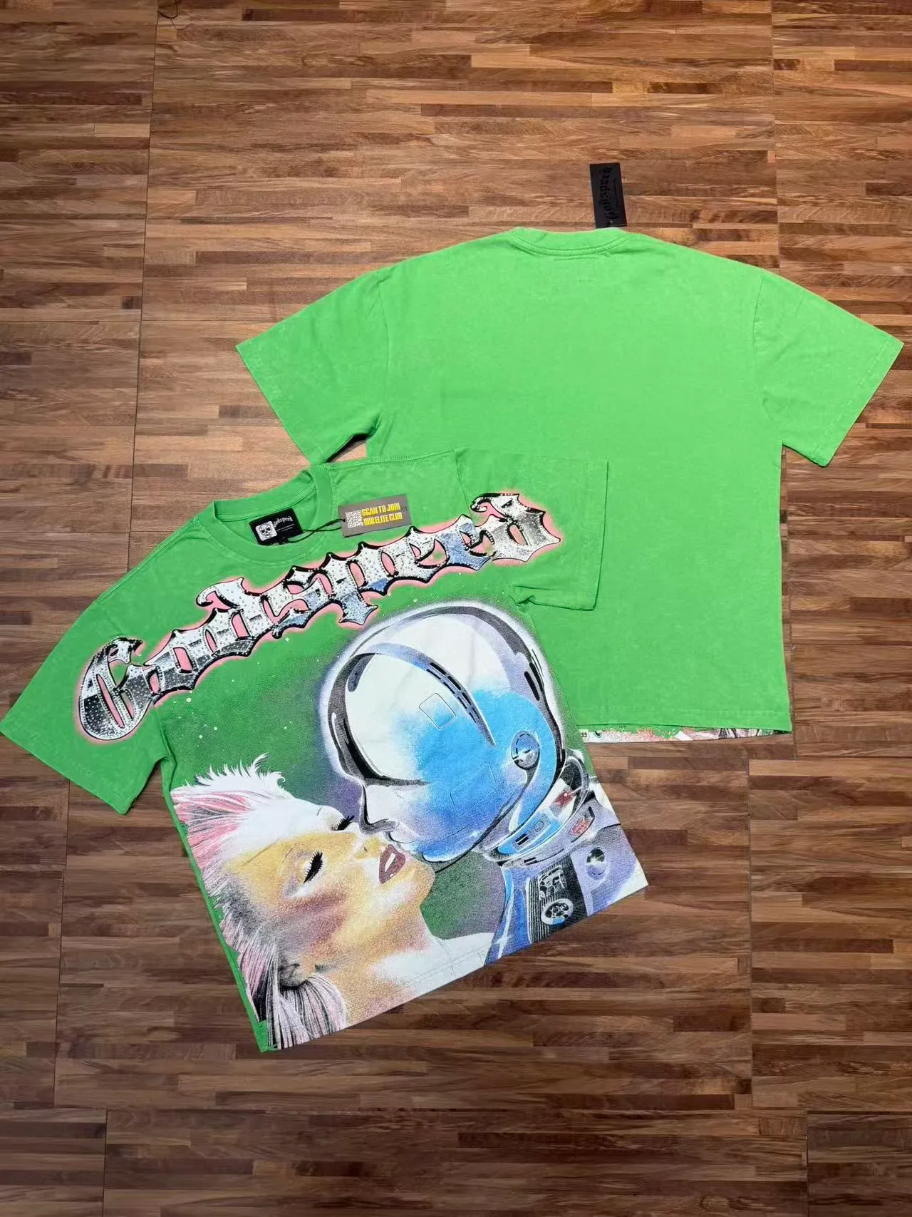 Godspeed Graphic Print Astronaut Motif T-Shirt 11