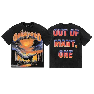 Godspeed Graphic Print Distressed Black T-Shirt