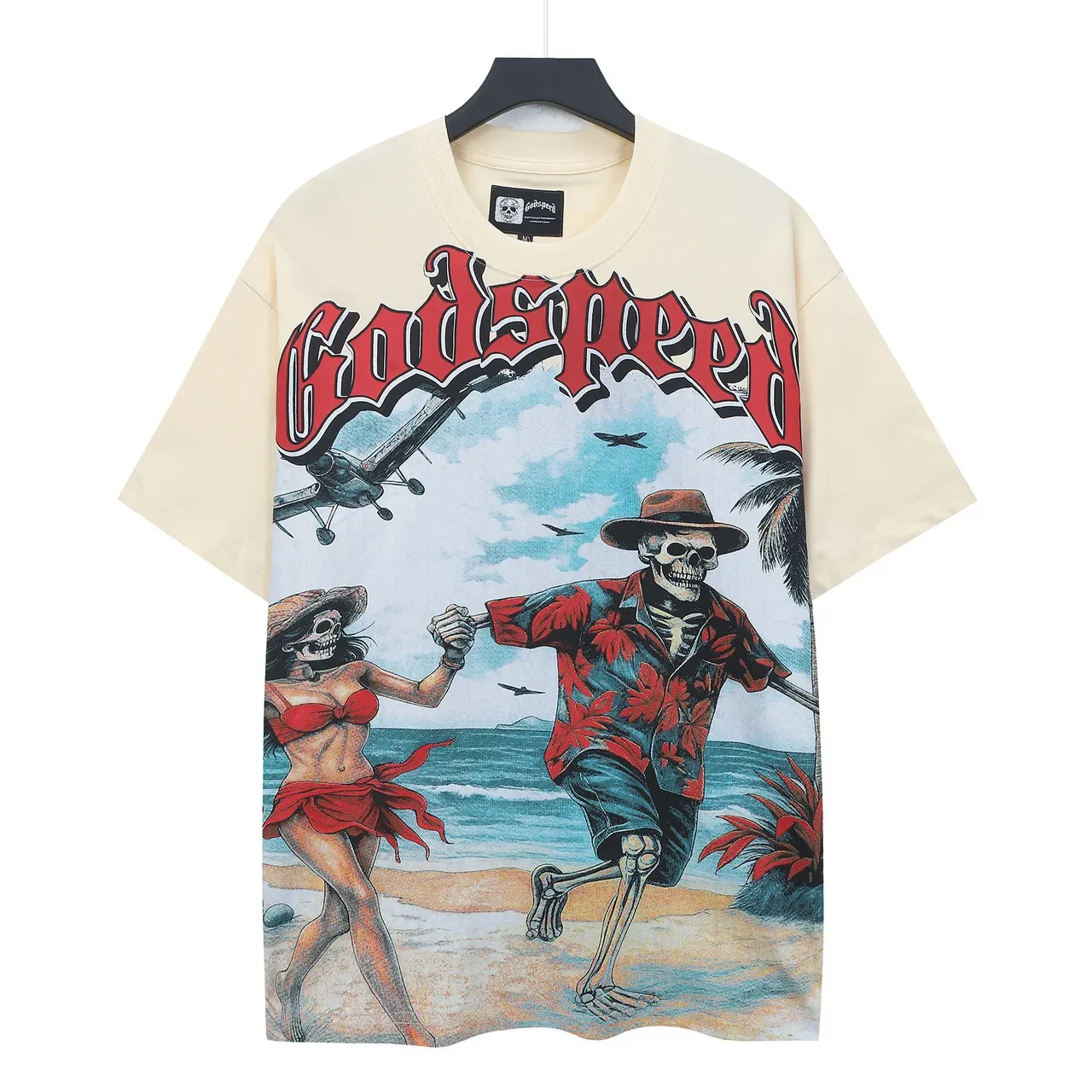 Godspeed Graphic Print Off-White Oversized T-Shirt 2
