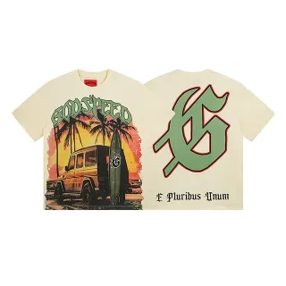 T-shirt Godspeed imprimé graphique blanc cassé