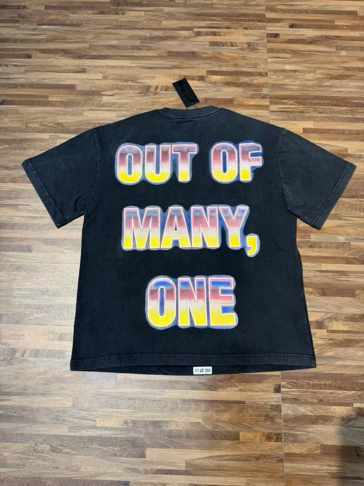 Camiseta preta oversized gráfica Godspeed Out of NY 3