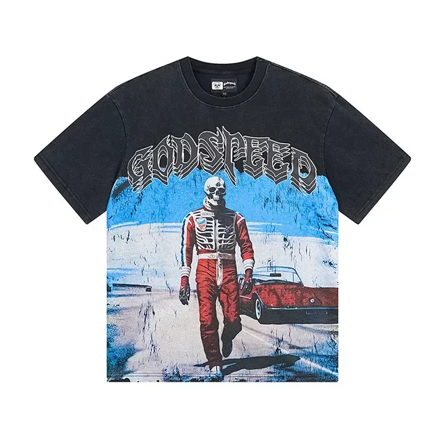 Godspeed Oversized Distressed Graphic Print T-Shirt 2