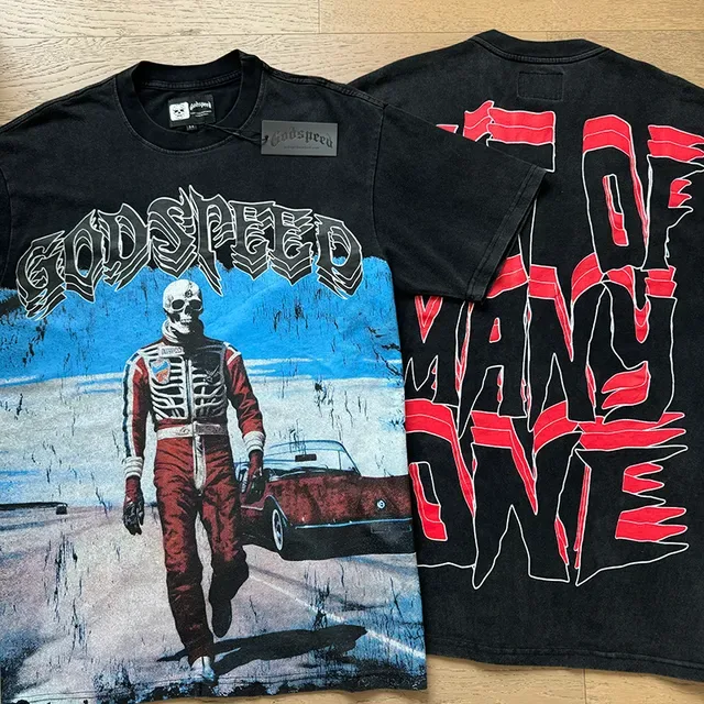Godspeed Oversized Distressed Graphic Print T-Shirt 4