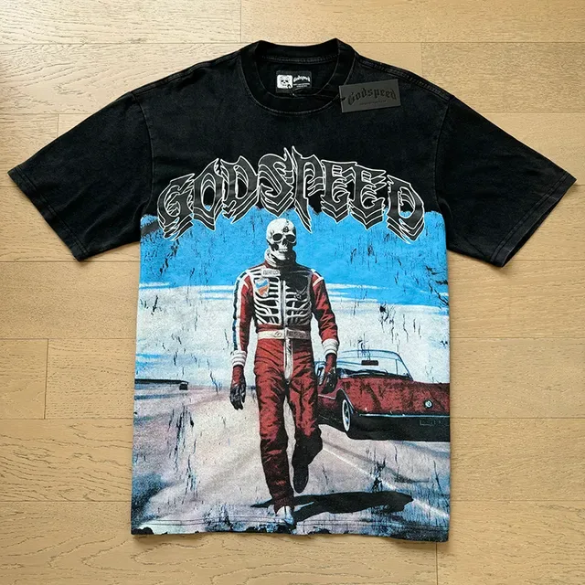 Godspeed Oversized Distressed Graphic Print T-Shirt 5