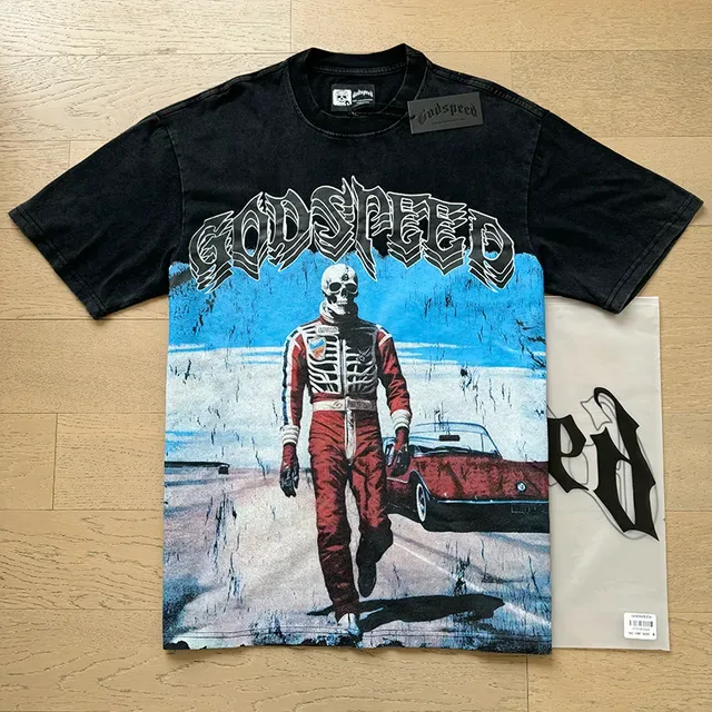 Godspeed Oversized Distressed Graphic Print T-Shirt 6