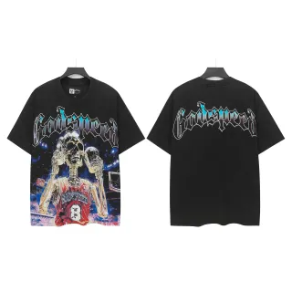 Godspeed Skeleton Basketball Player Graphic Oversized T-Shirt