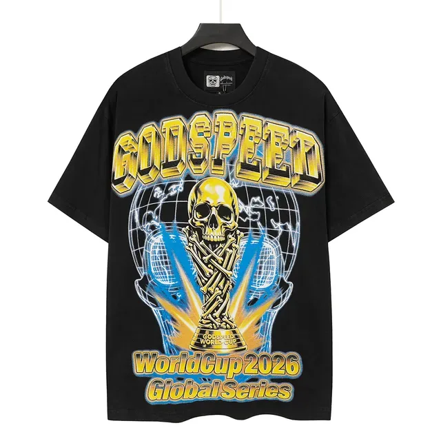 Camiseta gráfica preta Godspeed WorldCup2026 Série Global 3