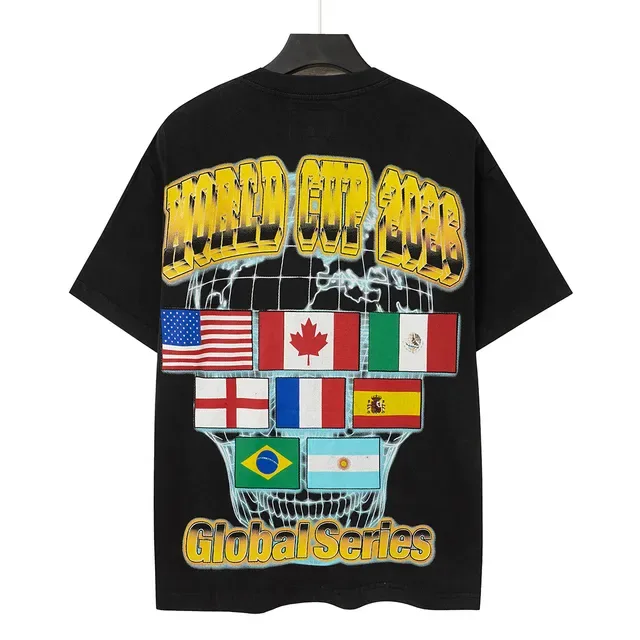Camiseta gráfica preta Godspeed WorldCup2026 Série Global 4