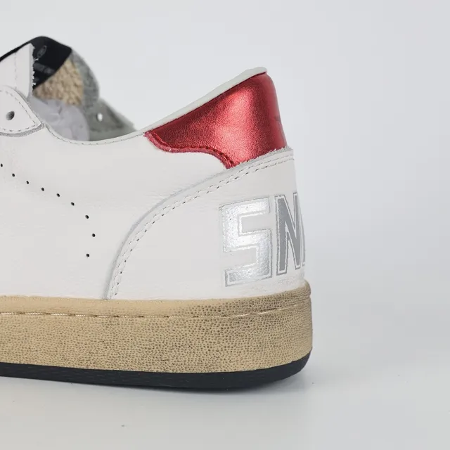Golden Goose blanc rouge cuir glitter étoile appliqué Lifestyle Sneakers 4