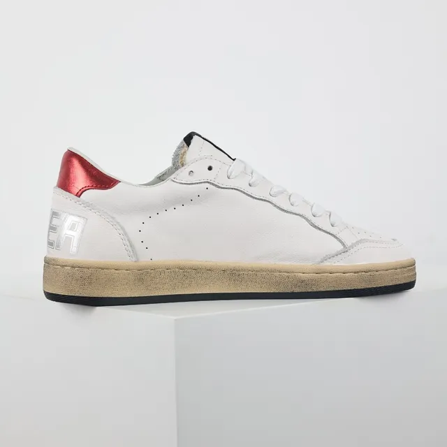Golden Goose blanc rouge cuir glitter étoile appliqué Lifestyle Sneakers 7