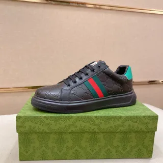 Gucci Ace Negro Verde Rojo Rayas Web Zapatillas Lifestyle