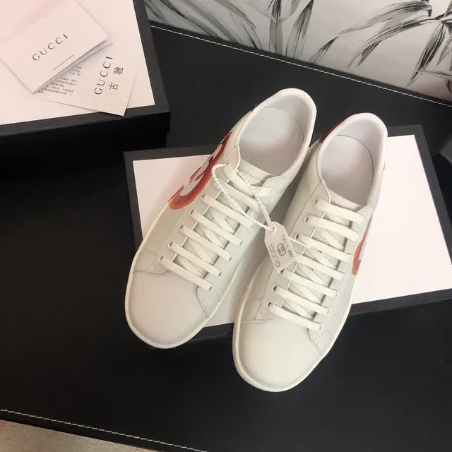 Gucci Ace Graphic Motif White Lifestyle Sneakers 3