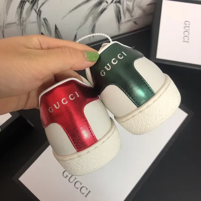 Gucci Ace Graphic Motif White Lifestyle Sneakers 4
