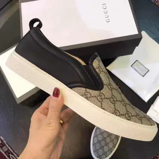 Gucci Ace Loafer GG Monogram Canvas 黑色米色乐福鞋