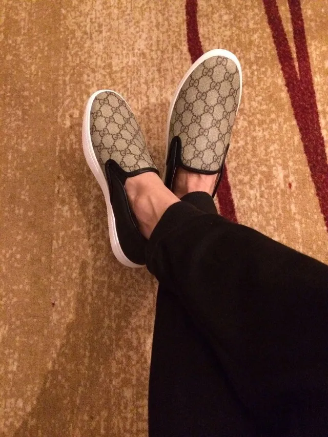 Gucci Ace Loafer GG Monogram Canvas কালো বেইজ লোফার 2