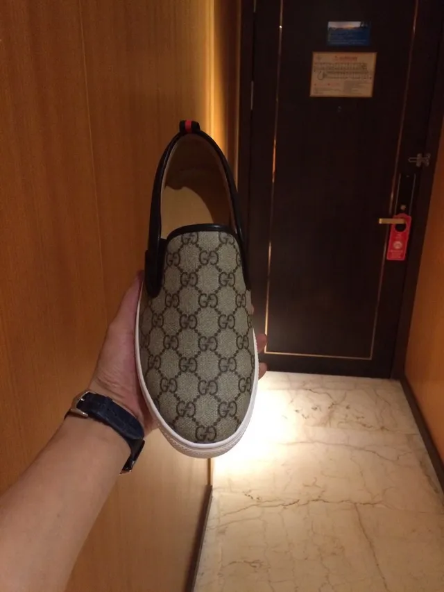 Gucci Ace Loafer GG Monogram Canvas কালো বেইজ লোফার 3