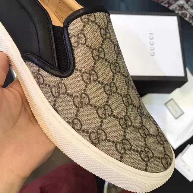 Gucci Ace Loafer GG Monogram Canvas কালো বেইজ লোফার 5