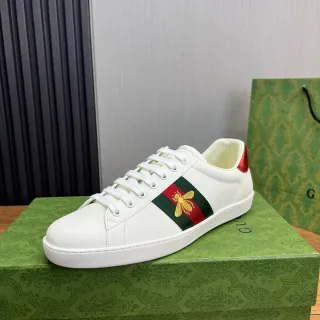 Gucci Ace 白红绿 网纹 蜜蜂刺绣 生活方式运动鞋