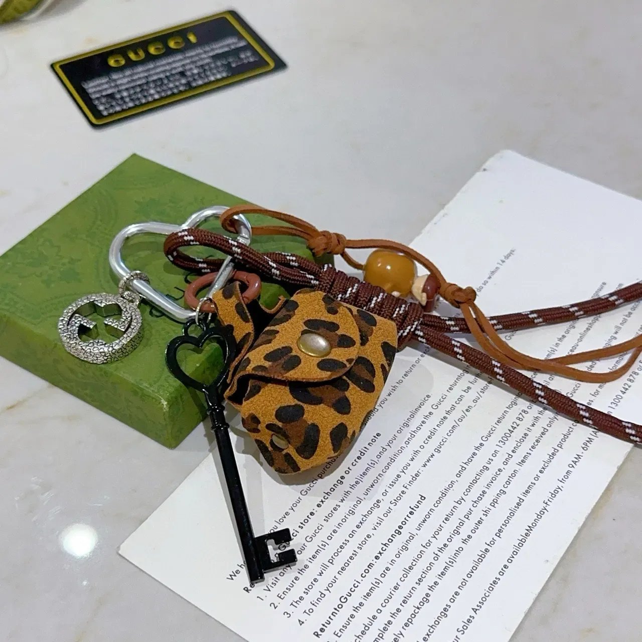 Gucci GG Monogram বেইজ ব্রাউন ক্যানভাস লেদার ট্রিম হ্যান্ডব্যাগ 2