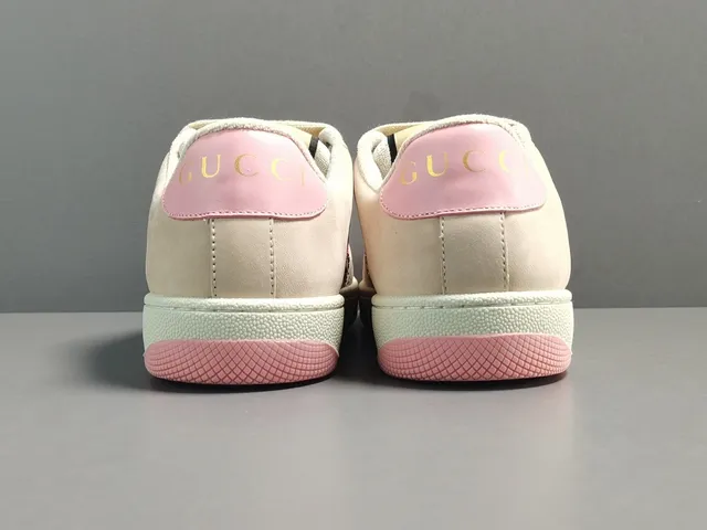 Gucci Beige Pink GG Monogram Canvas Web Stripe Lifestyle Sneakers 17