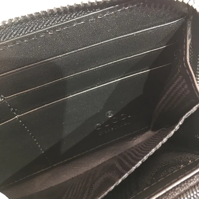 Gucci Black Embossed Double G Logo Matte Leather Long Wallet 2