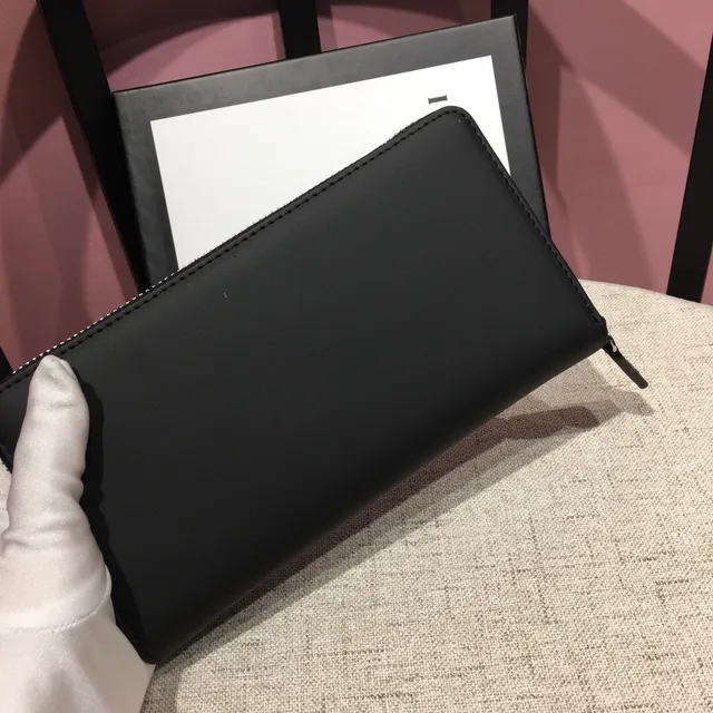 Gucci Black Embossed Double G Logo Matte Leather Long Wallet 9