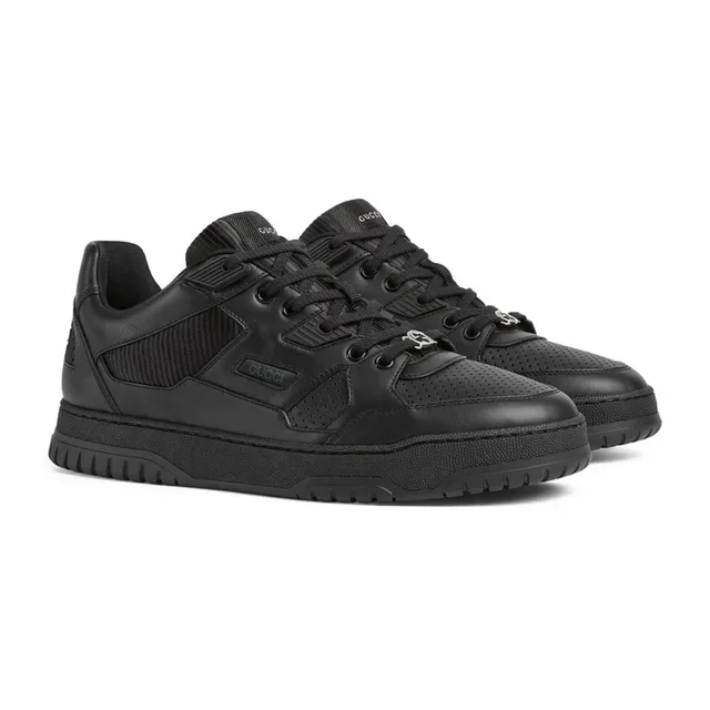 Gucci Chaussures Lifestyle Embout Perforé Monochrome Noir 4