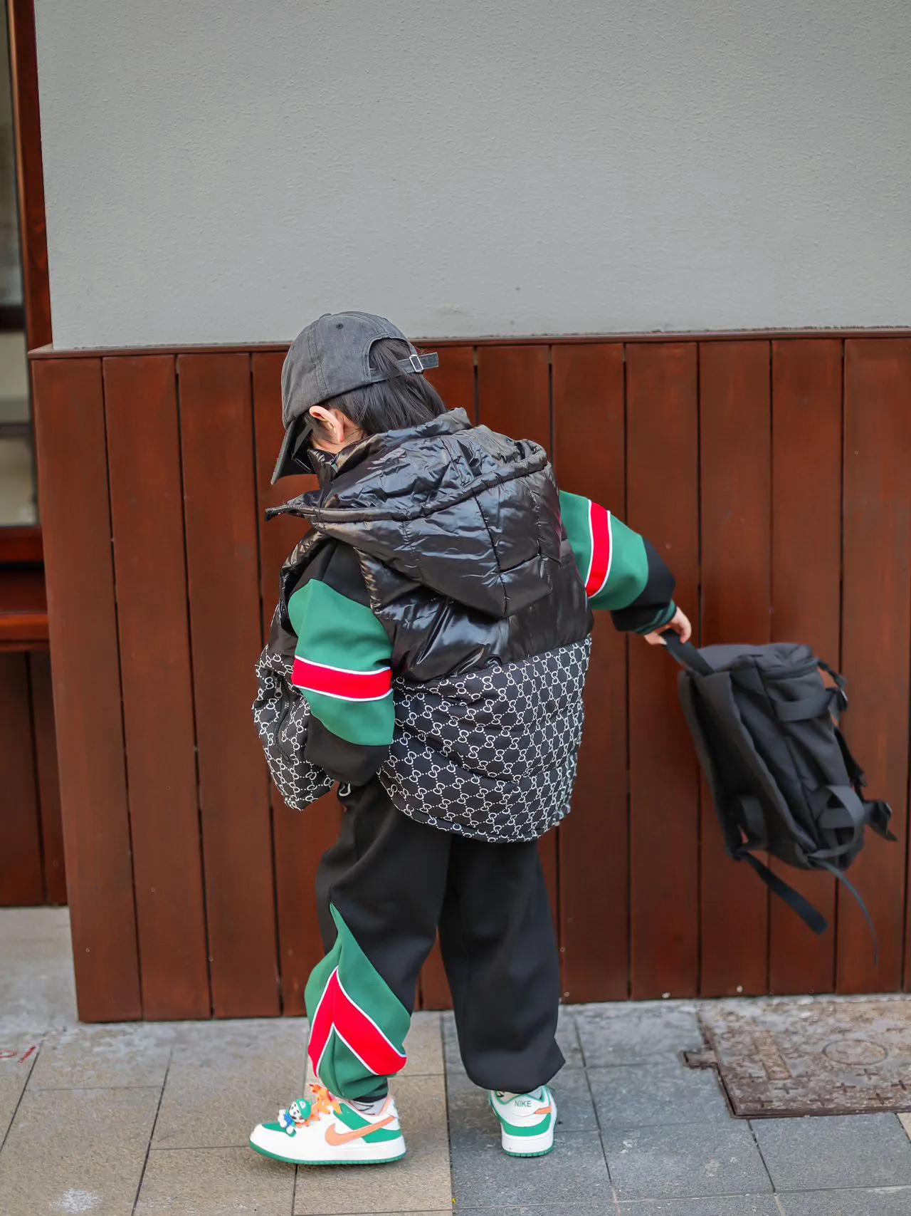 Gucci Gilet Noir Multicolore Matelassé Puffer Monogrammé 20