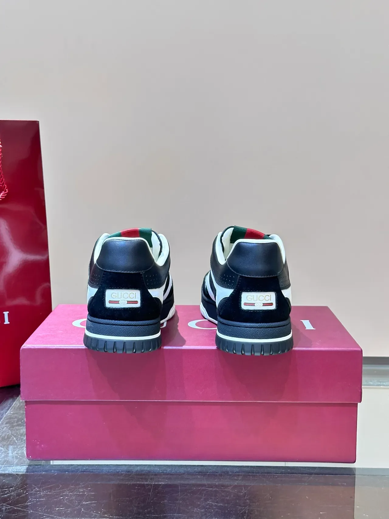 Gucci Black White GG Monogram Canvas Wave Overlay Lifestyle Sneakers 3