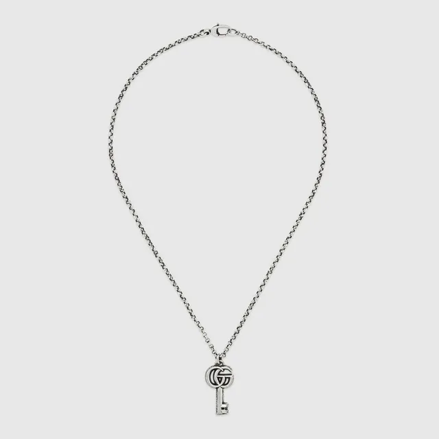 Gucci Double G Key Pendant Silver Necklace 2