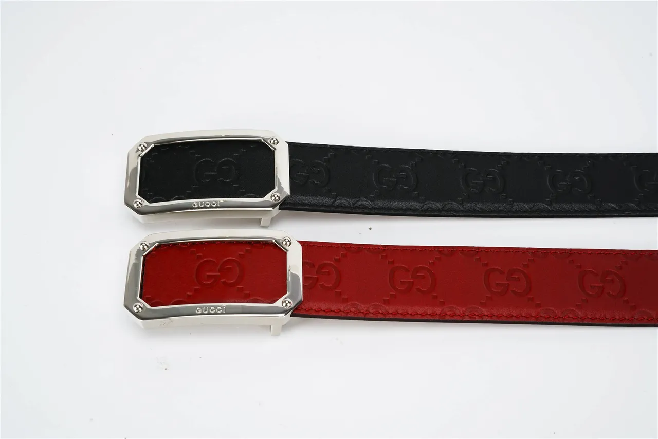 Gucci GG Marmont উভ্রান্ত Double-G কালো চামড়ার বেল্ট 2